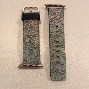 Saffiano Leather Straps for Rose Gold Apple Watch